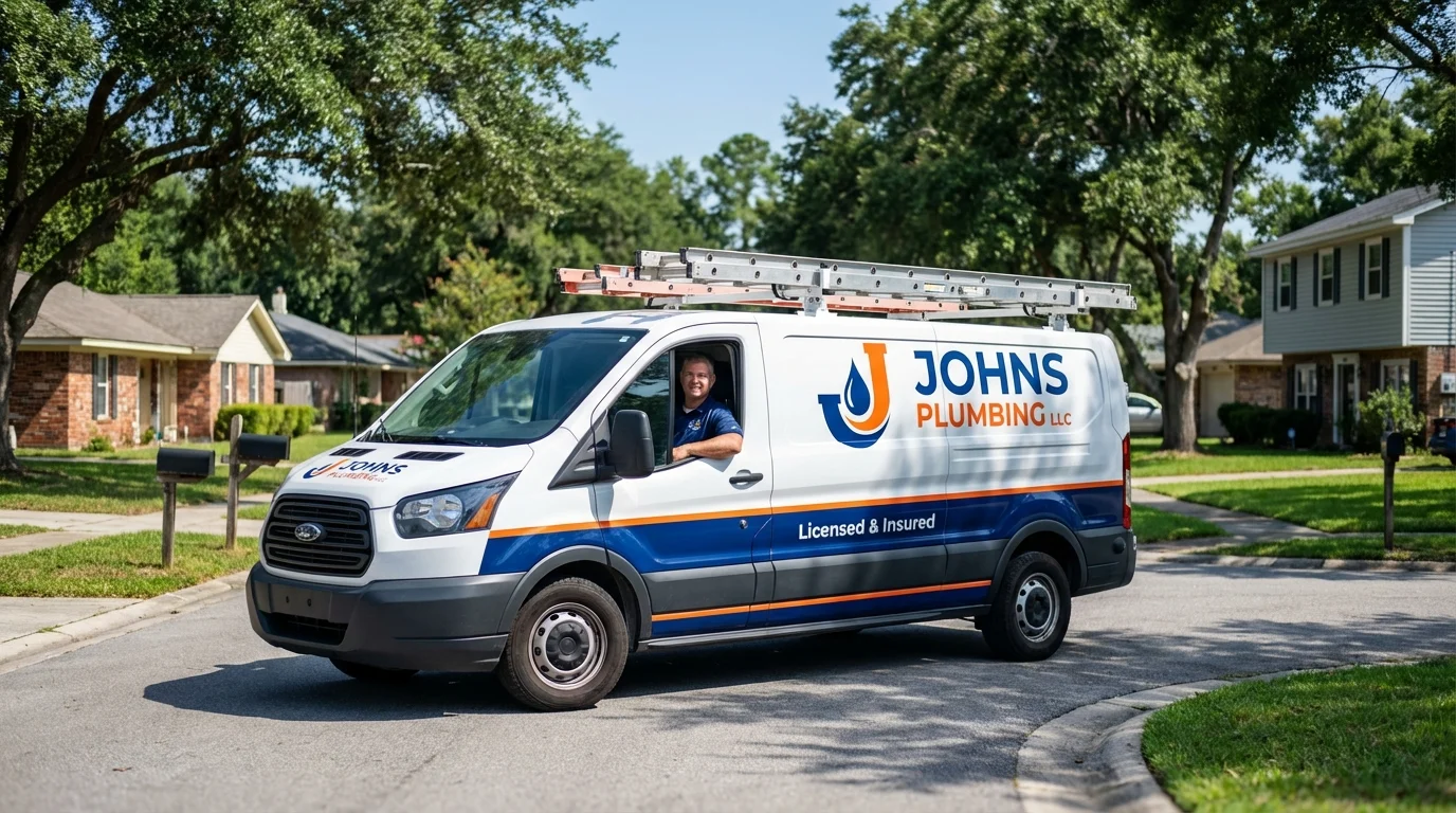 Johns Plumbing LLC service van in Mont Alto, PA