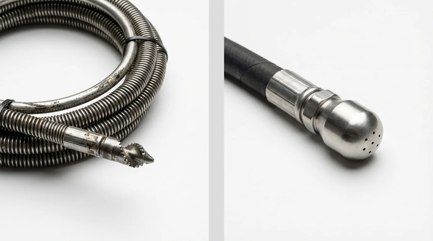 Drain snake cable and hydro jetting nozzle used for drain cleaning in Mont Alto, PA